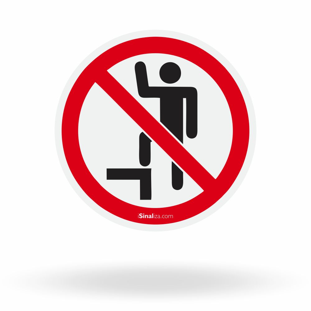 Etiqueta de Segurança "Proibido Pisar" - (Embalagem com 10 unidades)