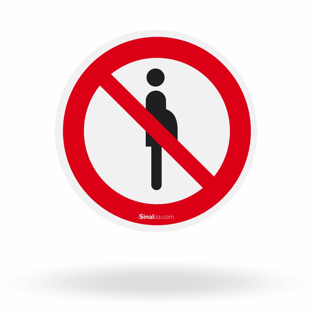 Etiqueta de Segurança "Proibido a Entrada de Gestantes" - (Embalagem com 10 unidades)