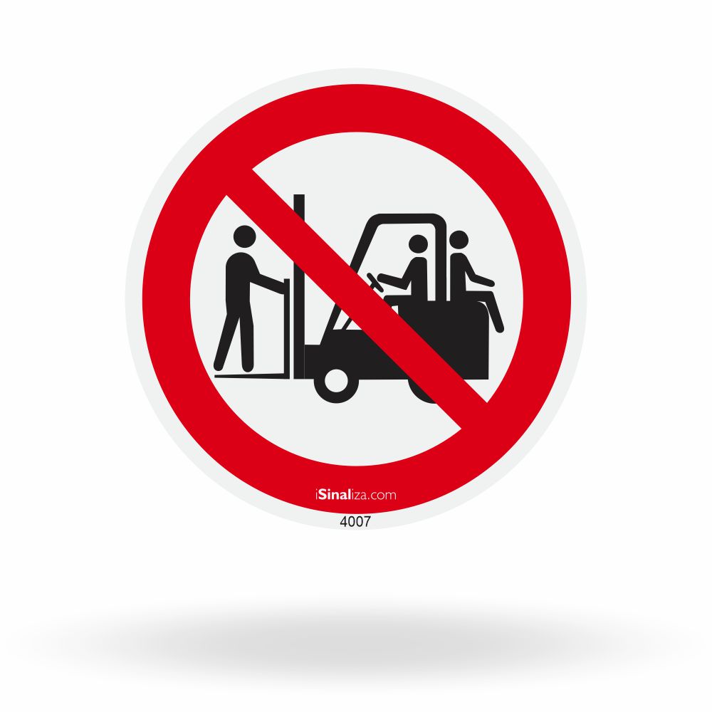 Etiqueta de Segurança "Proibido Transportar Pessoas" - (Embalagem com 10 unidades)
