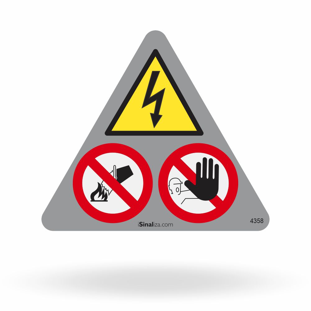Etiqueta de Segurança "Painel Elétrico" - (Embalagem com 10 unidades)