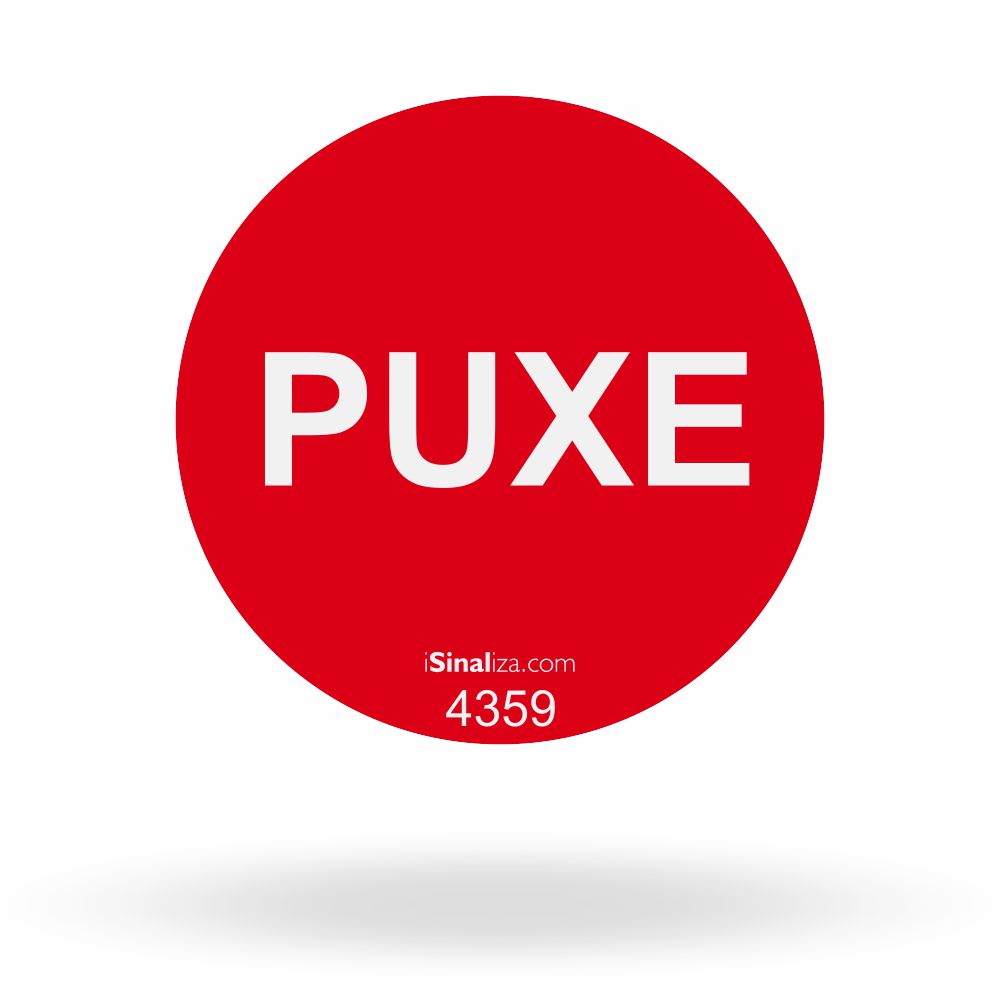 Etiqueta de Segurança "Puxe" - (Embalagem com 10 unidades)