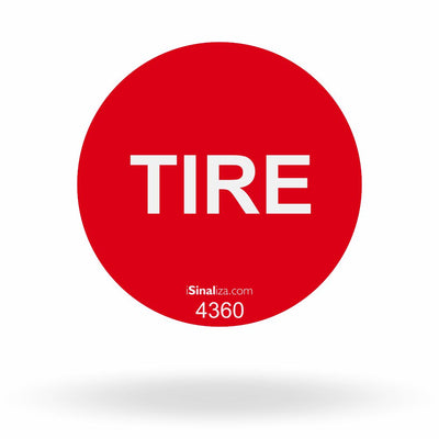 Etiqueta de Segurança "Tire" (Espanhol) - (Embalagem com 10 unidades)