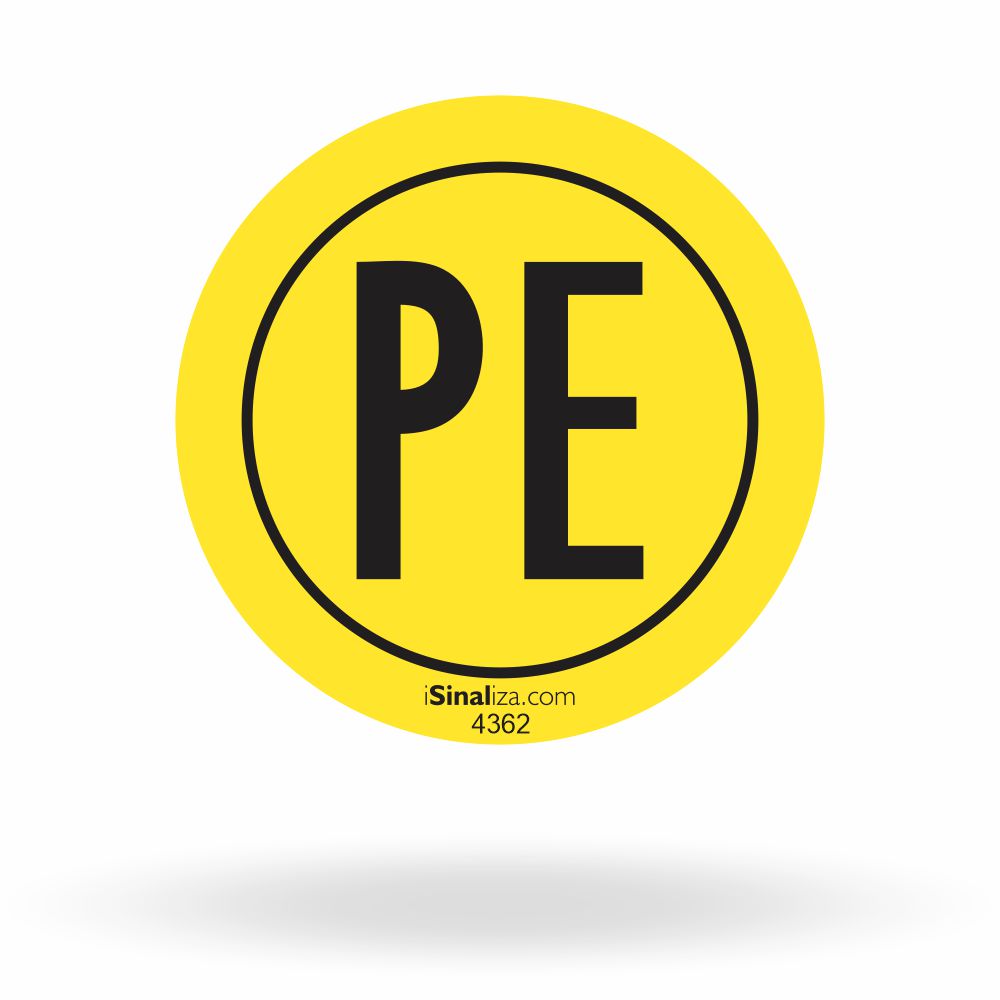 Etiqueta de Segurança "PE" - (Embalagem com 10 unidades)