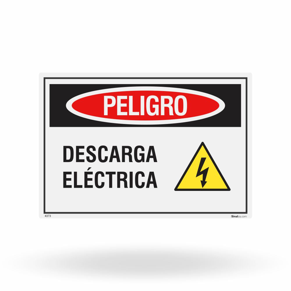 Etiqueta de Segurança "Peligro: Choque Eléctrico" (Espanhol) - (Embalagem com 10 unidades)