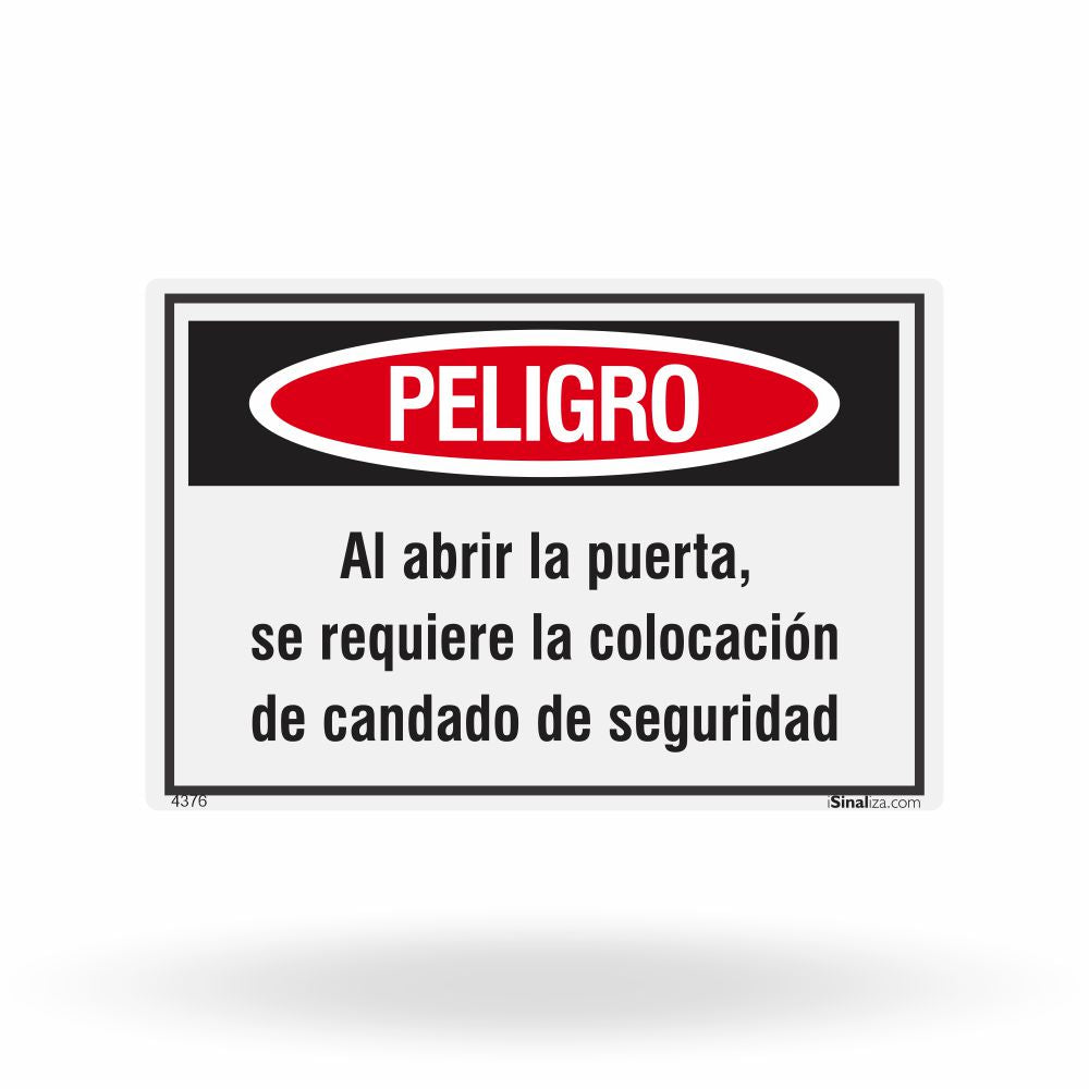 Etiqueta de Segurança "Peligro: Uso Obligatorio de Candado" (Espanhol) - (Embalagem com 10 unidades)