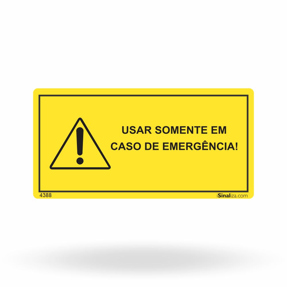 Etiqueta de Segurança "Usar Somente em Caso de Emergência" - (Embalagem com 10 unidades)