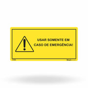 Etiqueta de Segurança "Usar Somente em Caso de Emergência" - (Embalagem com 10 unidades)