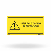 Etiqueta de Segurança "Usar Somente em Caso de Emergência" (Espanhol) - (Embalagem com 10 unidades)