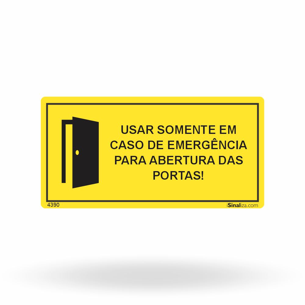 Etiqueta de Segurança "Emergência para Abertura de Portas" - (Embalagem com 10 unidades)