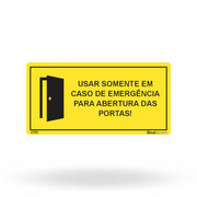 Etiqueta de Segurança "Emergência para Abertura de Portas" - (Embalagem com 10 unidades)