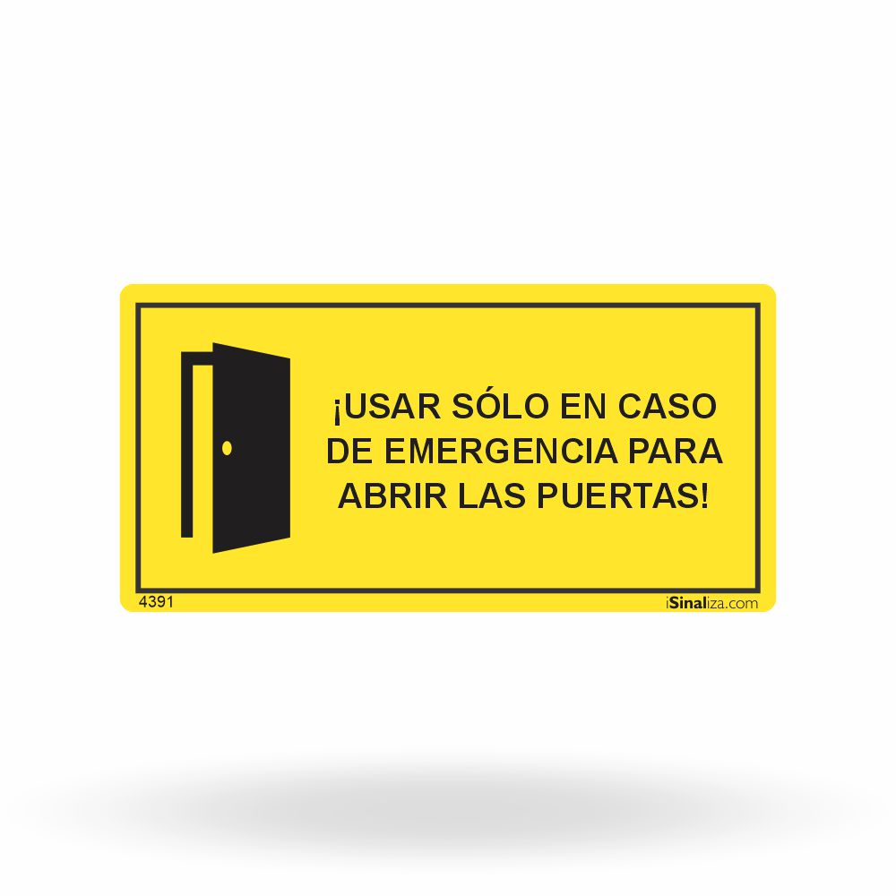 Etiqueta de Segurança "Usar Somente em Caso de Emergência" (Espanhol) - (Embalagem com 10 unidades)