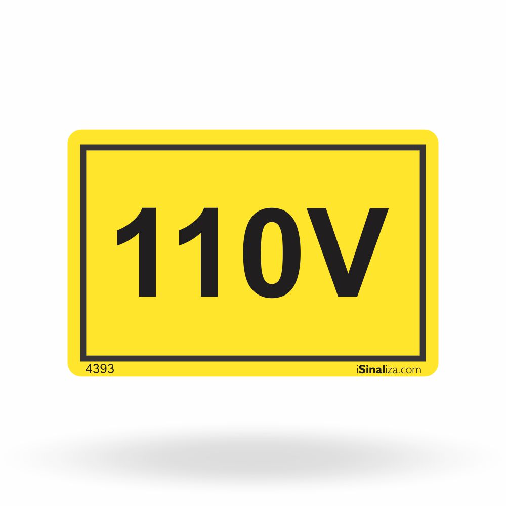 Etiqueta de Segurança "110V" - (Embalagem com 10 unidades)