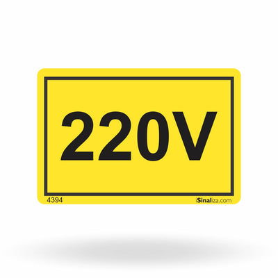 Etiqueta de Segurança "220V" - (Embalagem com 10 unidades)