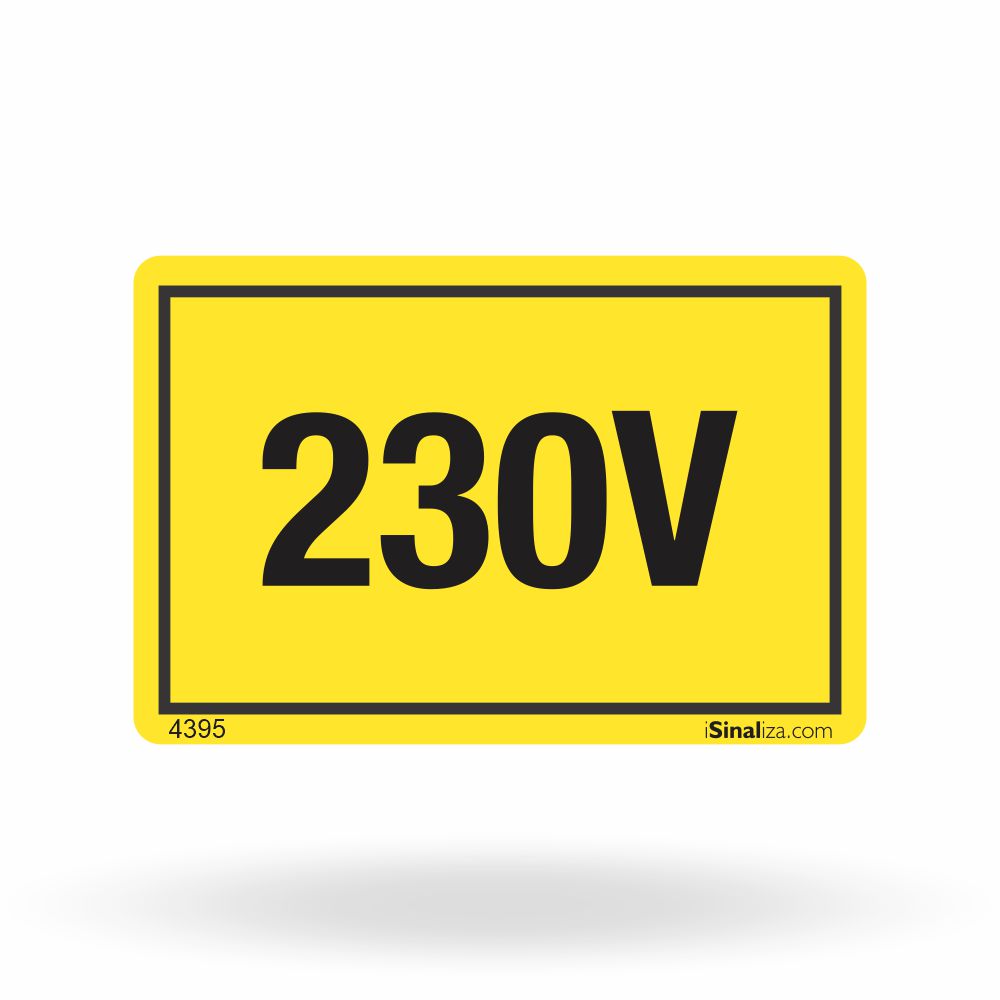 Etiqueta de Segurança "230V" - (Embalagem com 10 unidades)