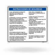 Etiqueta de Segurança "Instrucción de Seguridad Mantenimiento" (Espanhol) - (Embalagem com 10 unidades)
