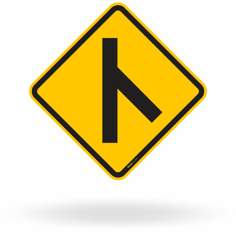 Placa Confluência à Direita (A-13b)