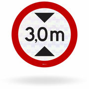Placa Altura Máxima Permitida 3,0 Metros (R-15)