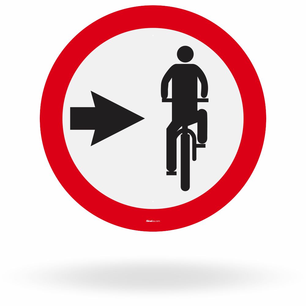 Placa Ciclista, Transite à Direita (R-35b)