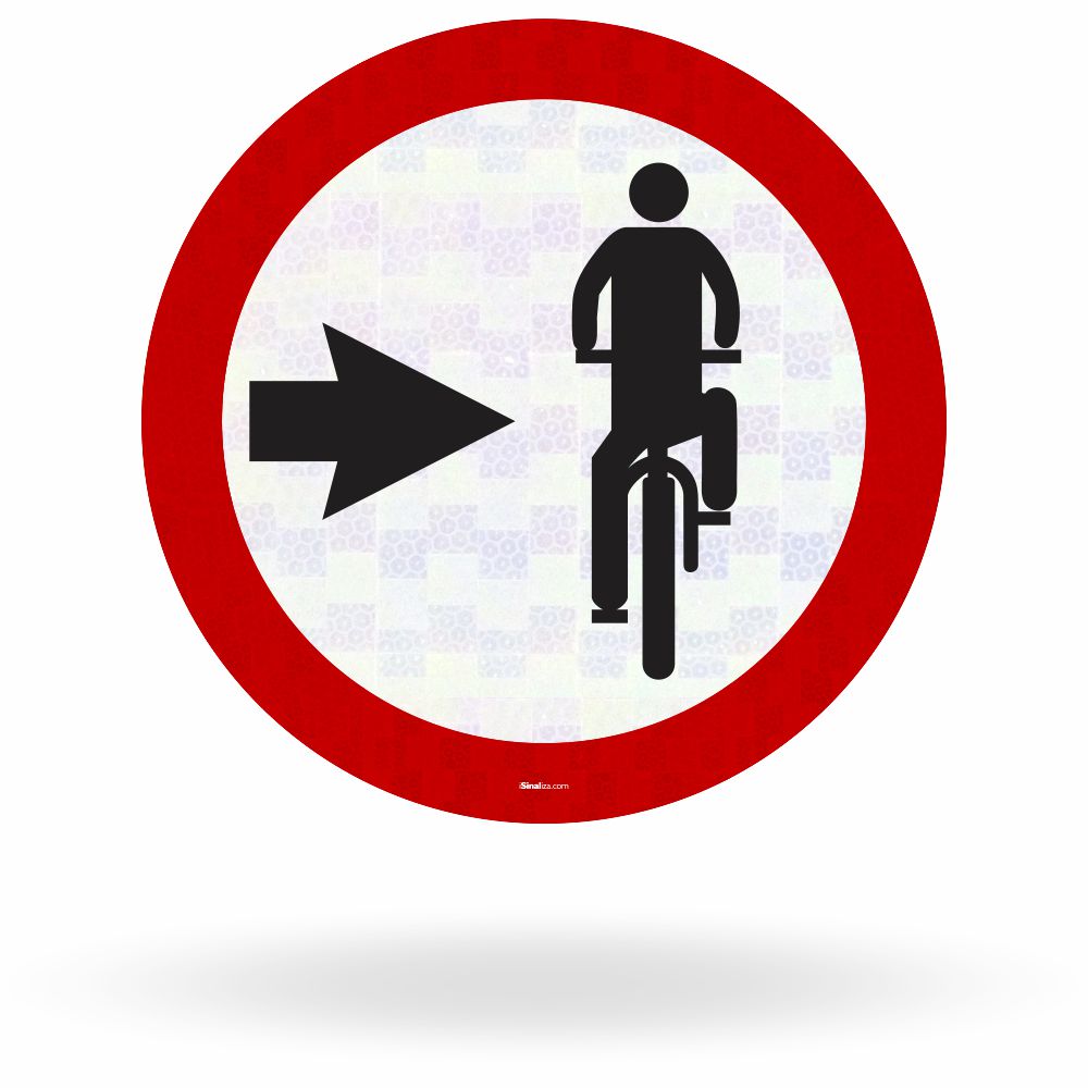 Placa Ciclista, Transite à Direita (R-35b)