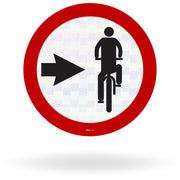 Placa Ciclista, Transite à Direita (R-35b)