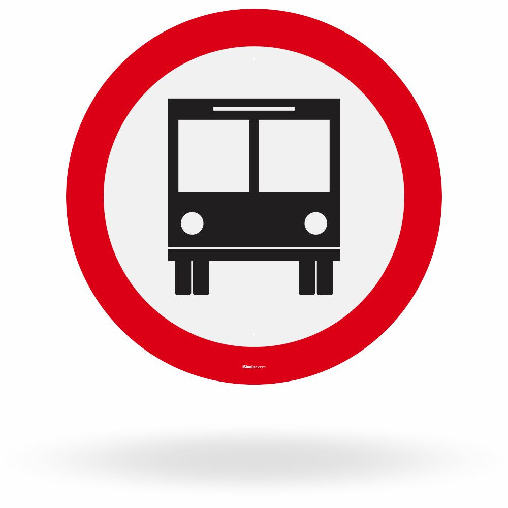 Placa Circulação Exclusiva de Ônibus (R-32)