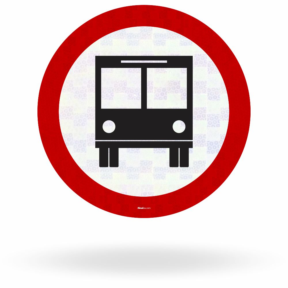 Placa Circulação Exclusiva de Ônibus (R-32)