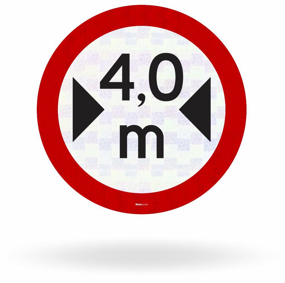 Placa Largura Máxima Permitida 4,0m (R-16)