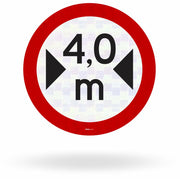Placa Largura Máxima Permitida 4,0m (R-16)