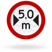 Placa Largura Máxima Permitida 5,0m (R-16)