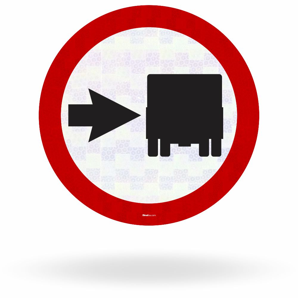 Placa Ônibus, Caminhões e Veículos de Grande Porte, Mantenham-se à Direita (R-27)