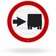 Placa Ônibus, Caminhões e Veículos de Grande Porte, Mantenham-se à Direita (R-27)