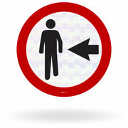 Placa Pedestre, Ande Pela Esquerda (R-30)