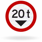 Placa Peso Bruto Total Máximo Permitido 20 Toneladas (R-14)