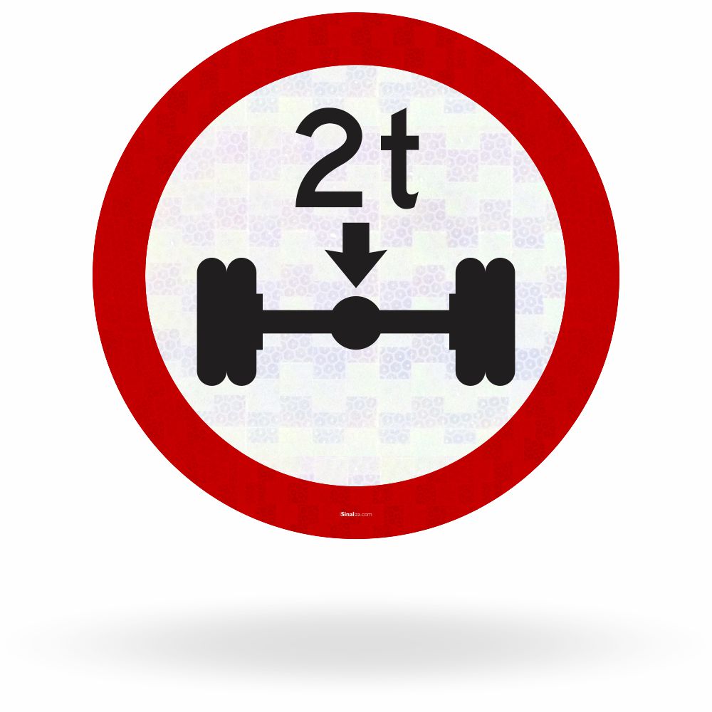 Placa Peso Máximo Permitido por Eixo 2t (R-17)