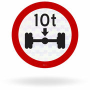 Placa Peso Máximo Permitido por Eixo 10t (R-17)