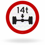 Placa Peso Máximo Permitido por Eixo 14 Toneladas (R-17)