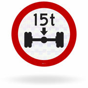 Placa Peso Máximo Permitido por Eixo 15t (R-17)