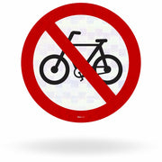 Placa Proibido Trânsito de Bicicletas (R-12)