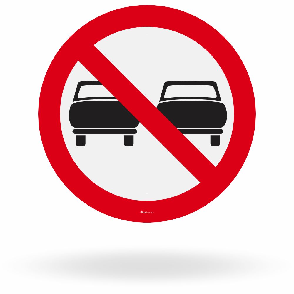 Placa Proibido Ultrapassar (R-7)