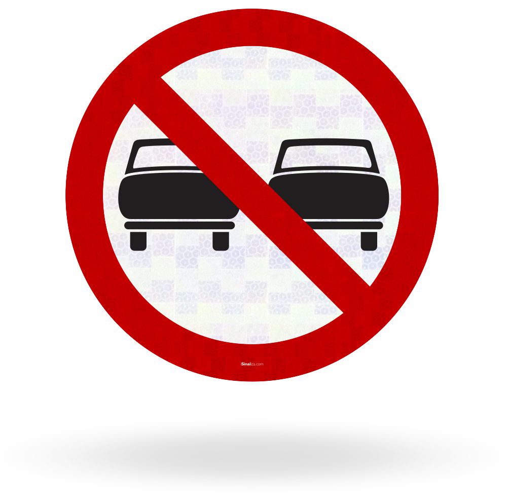 Placa Proibido Ultrapassar (R-7)