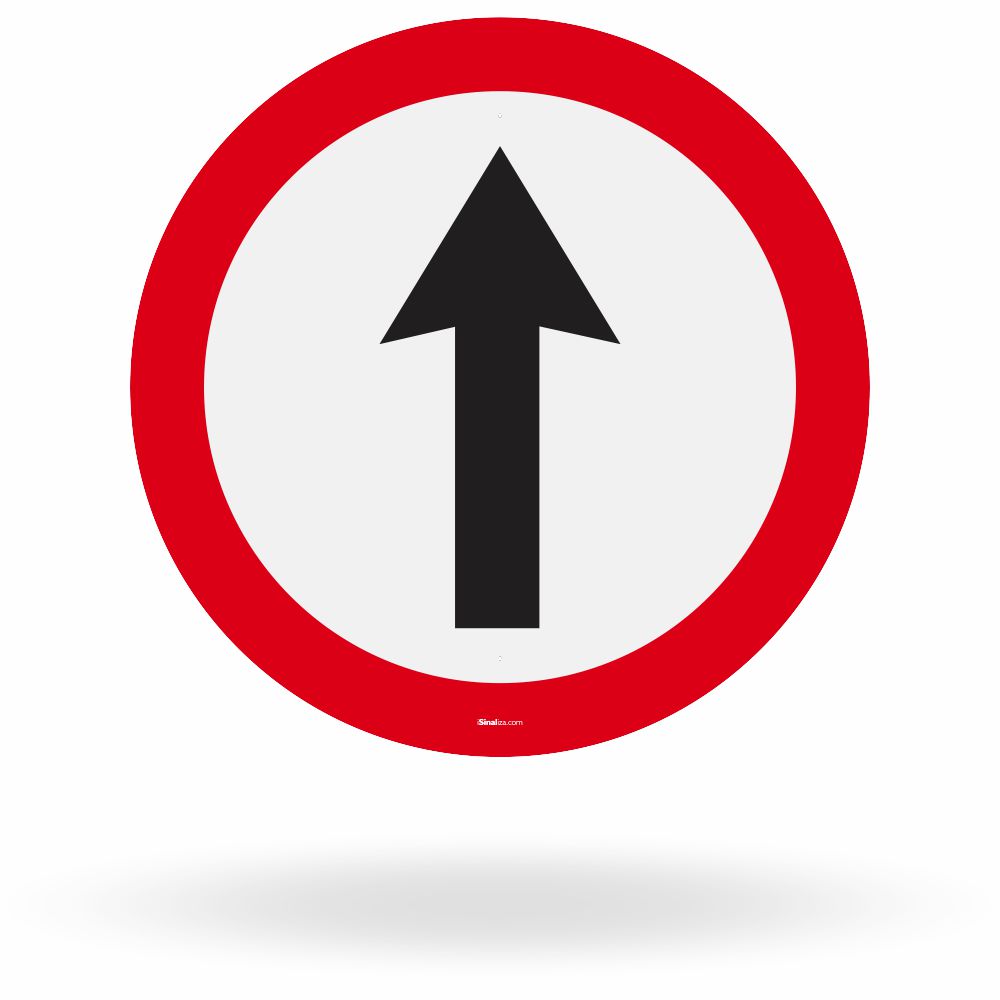 Placa Siga em Frente (R-26)