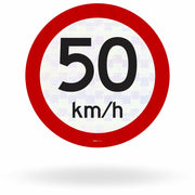 Placa Velocidade Máxima Permitida 50 km/h (R-19)