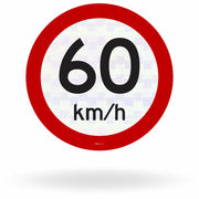 Placa Velocidade Máxima Permitida 60 km/h (R-19)