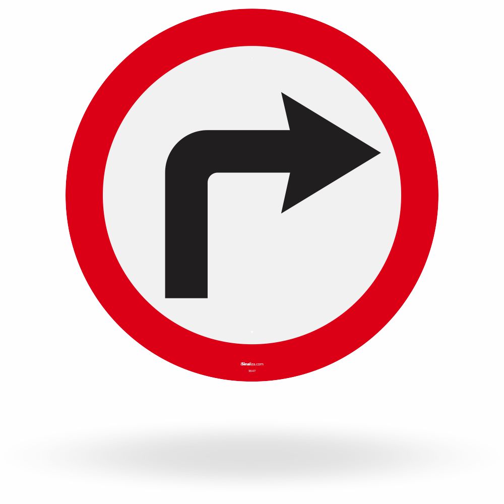 Placa Vire à Direita (R-25b)