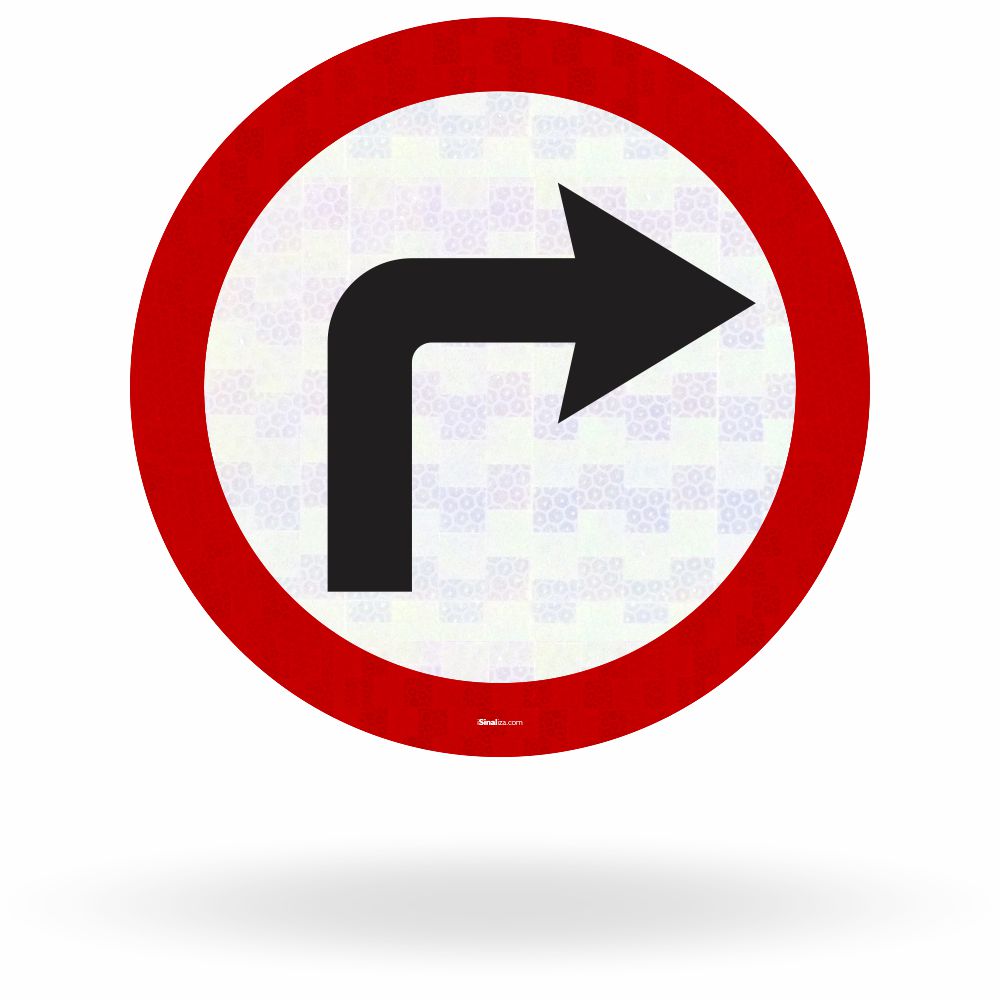 Placa Vire à Direita (R-25b)