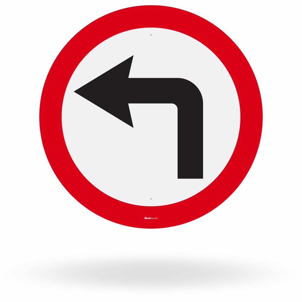 Placa Vire à Esquerda (R-25a)