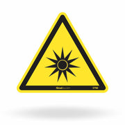 Etiqueta de Segurança "Radiação Óptica" - (Embalagem com 10 unidades)