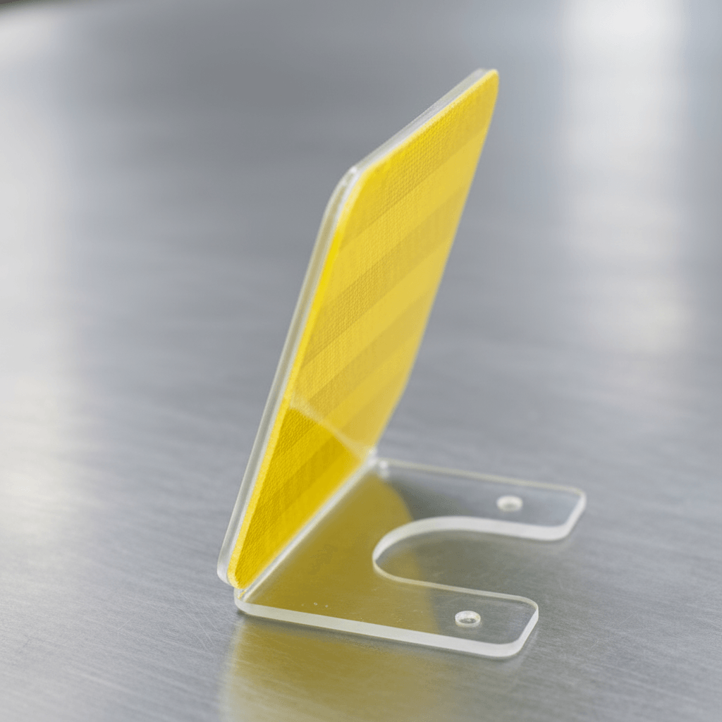 Delineador Sinalizador Refletivo para Defensa Metálica - Policarbonato 2mm