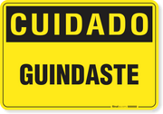 Placa Cuidado  Guindaste