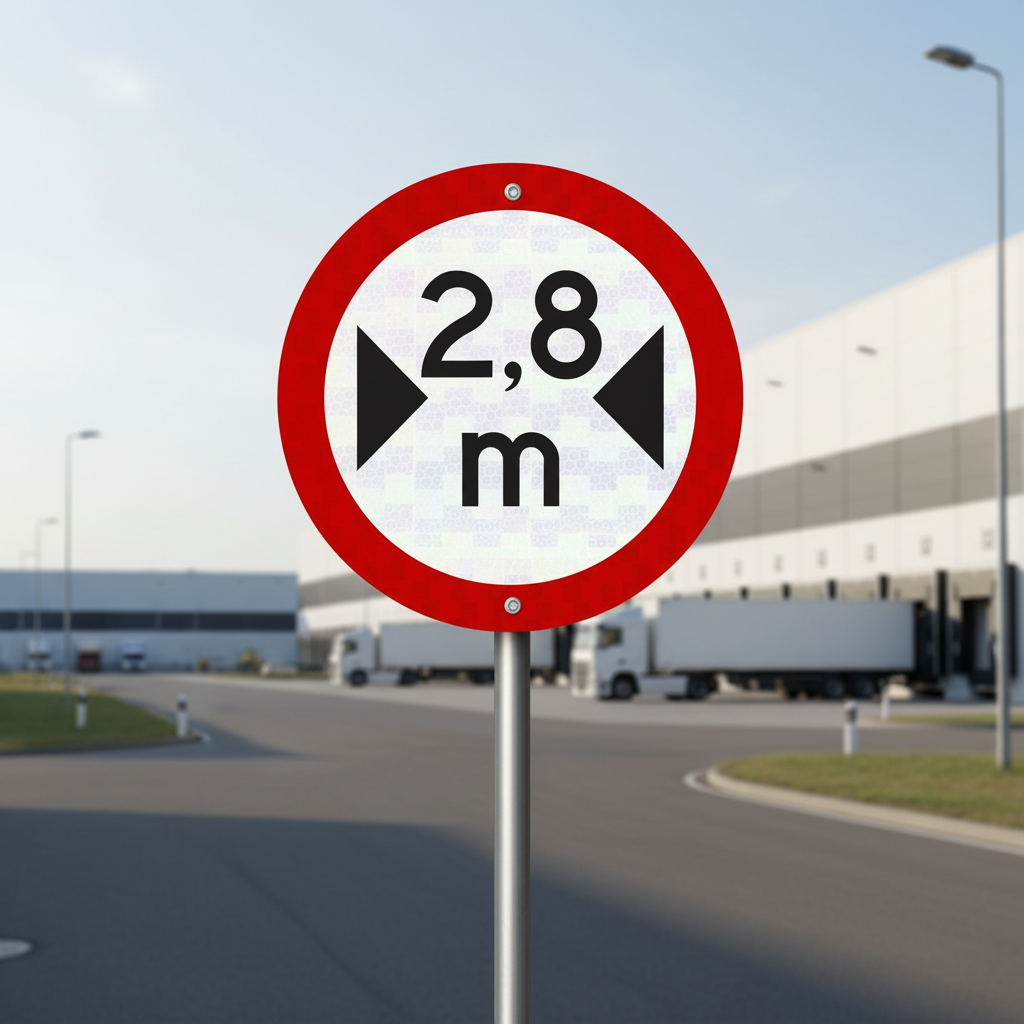 Placa Largura Máxima Permitida 2,8m (R-16)
